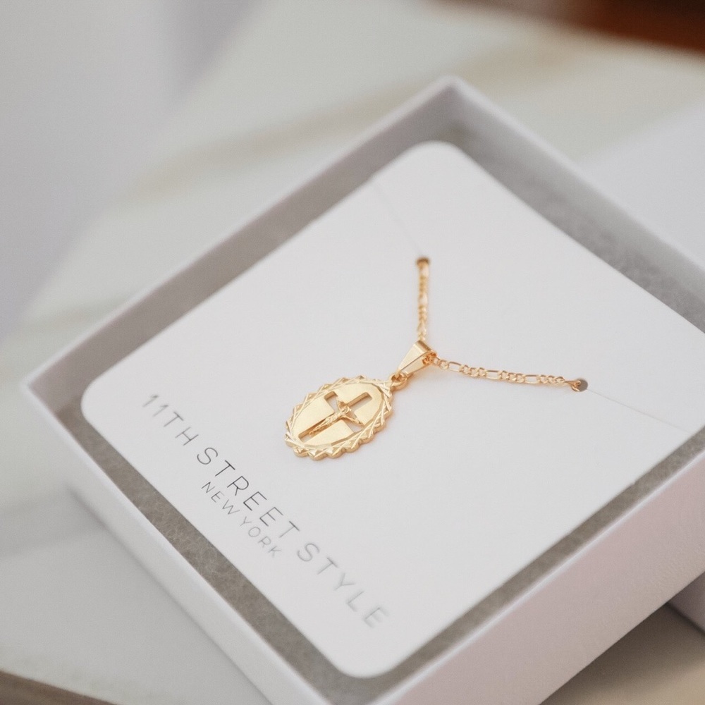 Crucifix Necklace | 18k Gold Filled - Picture 3 of 8